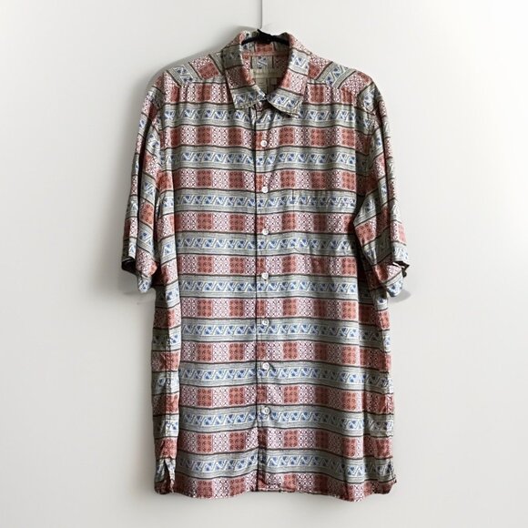 Territory Ahead Mens Shirt Tensile Geometric Button Down‎ Size Large Tall - Picture 1 of 7